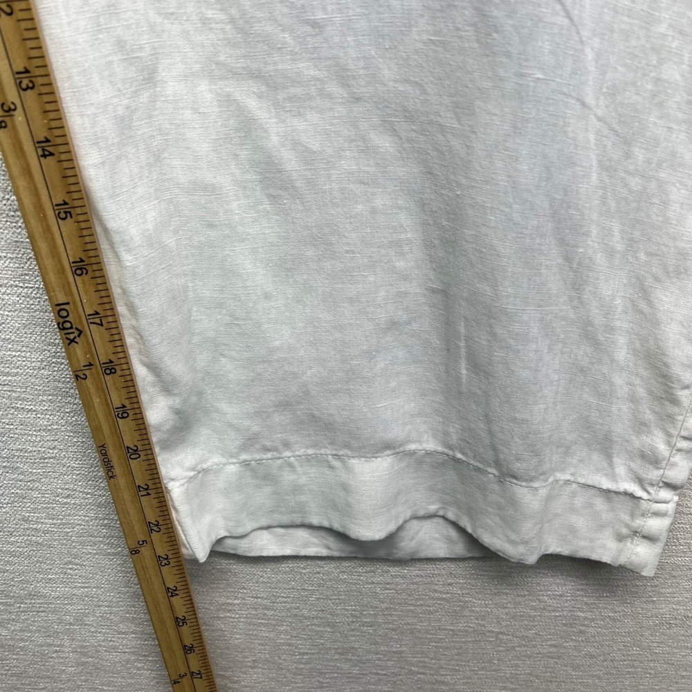 J. Jill Love Linen Cropped Pants Womens 3X White Wide Leg Side Zip Elastic Back - Picture 6 of 8